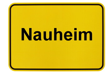 Illustration eines Ortsschildes der Gemeinde Nauheim in Hessen