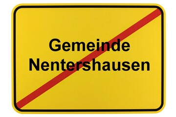 Illustration eines Ortsschildes der Gemeinde Nentershausen in Hessen