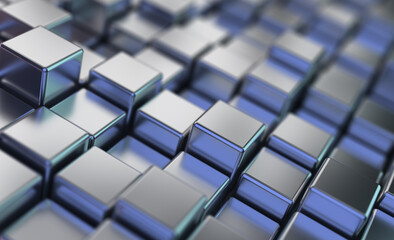 Obraz premium abstract metal cubes