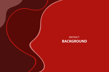 Red wave color background for template, poster, flyer design. Vector illustration
