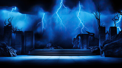 Stage with lightning  for product showcase