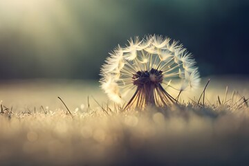 dandelion in the morning