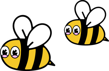 Groovy bees illustration