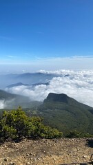 Fototapeta na wymiar Gede Mountain with Sea Of Clouds