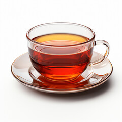 Cup of tea isolated on white, ai technology