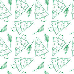 Vector hand draw pattern in doodle style for different paper and fabric print ,winter holidays  like christmas and new year.