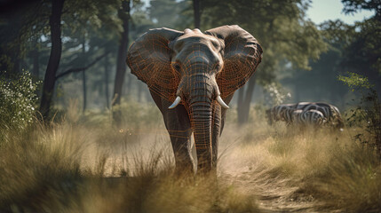 Fototapeta premium AI-enhanced wildlife tracking for preservation and conservation efforts.