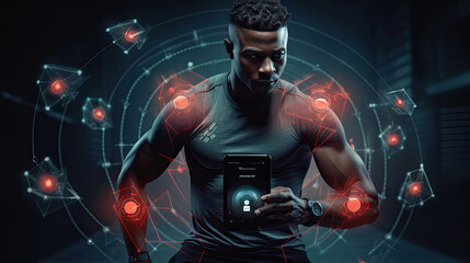 AI-augmented sports training optimizing athletes' performance.