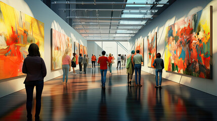 AI-enhanced art galleries curating immersive and dynamic exhibitions.
