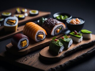 sushi on a plate