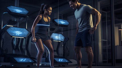 AI-enhanced personal trainers optimizing fitness routines.