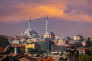 Fototapeta na wymiar Molla Zeyrek Mosque and Complex in Fatih District of Istanbul 