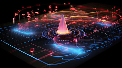 Quantum annealing process converging to optimal solutions highlighting quantum optimization's advantages.