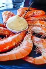 Crevettes à la mayonnaise