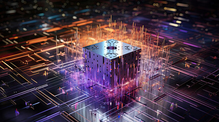 Quantum computing's breakthrough in cryptography enabling secure communication through quantum states.