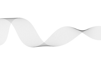 Abstract wave element for design. Digital frequency track equalizer. Stylized line art background. Vector illustration of wavy lines. Black and gray color.
