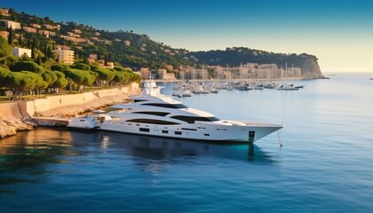 Fototapeta na wymiar Luxurious yachts at amazing azure waters