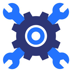 gear and wrenches design logo