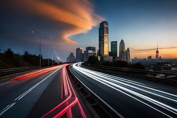 Fototapeta premium traffic at night