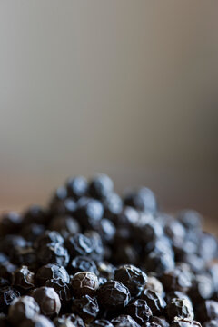 Close up of pile of black peppercorn
