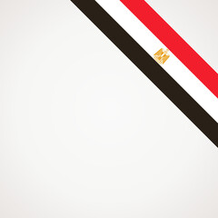 Corner ribbon flag of Egypt