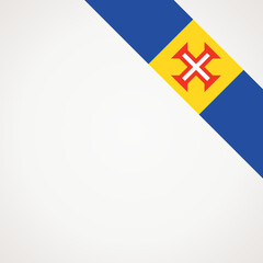 Corner ribbon flag of Madeira
