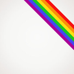 Corner ribbon rainbow flag - LGBT