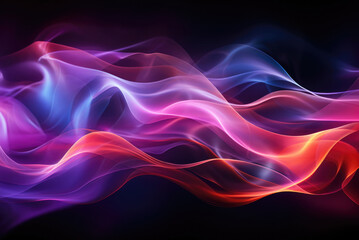 Abstract futuristic background in the form of purple-red waves