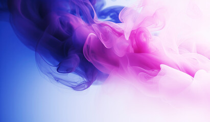 Obraz premium Abstract background smoke curves and wave in blue and pink color tone