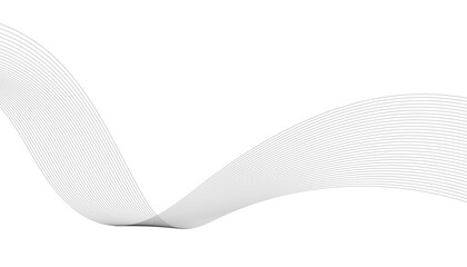 Abstract wave element for design. Digital frequency track equalizer. Stylized line art background. Vector illustration of wavy lines. Black and gray color.