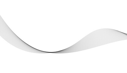 Abstract wave element for design. Digital frequency track equalizer. Stylized line art background. Vector illustration of wavy lines. Black and gray color.