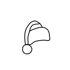 Hand drawn Santa hat icon