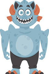 Fototapeta premium This is a nice and amusing creature. Cartoon style.