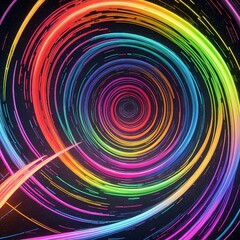 Obraz premium Abstract colorful background wallpaper. Beautiful rainbow wave lines. Generative AI