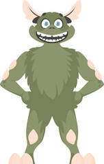 This adorable creature is very entertaining and can make people giggle. Cartoon style.