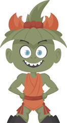 Obraz premium This cute creature is really funny and can make people laugh. Cartoon style.