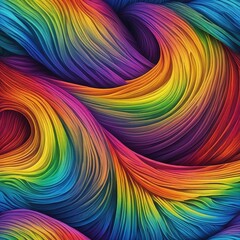 Naklejka premium Abstract colorful background wallpaper. Beautiful rainbow wave lines. Generative AI