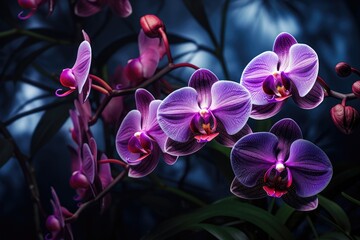 Beautiful blooming orchid flowers