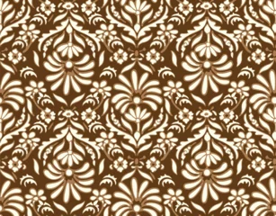 Foto op Canvas seamless damask pattern  © dicklaurent