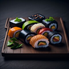 sushi on a plate
