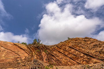 Scenic view of the sky and scenery on an island in the Caribbean