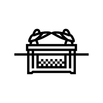 recommend clip art: ark of the covenant line icon vector. ark of the covenant sign. isolated contour symbol black illustration