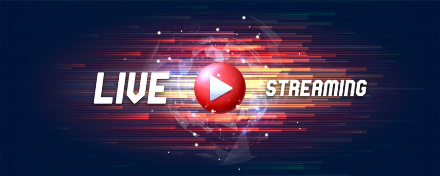 Live streaming background. Vector template for your design.