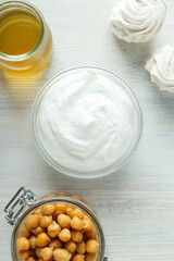 Aquafaba, concept of vegan food and cuisine