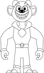 This cartoon character is different from the rest and has unique abilities that make it special. Childrens coloring page.