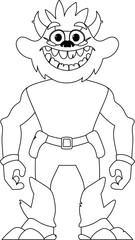 This cartoon character is really special and different from others because it can do things that no one else can do. Childrens coloring page.