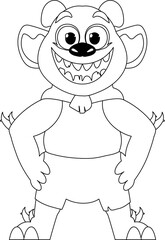 This cartoon character is unique and special because it can do things that nobody else can do. Childrens coloring page.