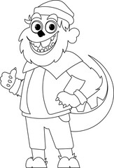This cartoon character is special and amazing because it can do things that no one else can do. Childrens coloring page.