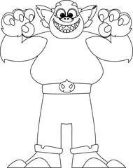 This cartoon character is special and amazing because it can do things that no one else can do. Childrens coloring page.