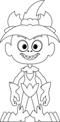 This cartoon character is unique and awesome because it can do things that no one else can do. Childrens coloring page.